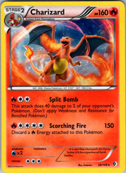 Pokemon TCG Charizard 20/149 Boundaries Crossed Cosmo Holo 2012 NM - Image 1