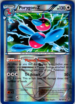 Porygon-Z 74/101 Reverse Holo Rare Pokemon TCG Black & White Plasma Blast LP - Image 1
