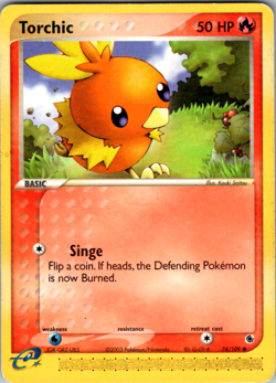 Torchic 74/109 Ruby and Sapphire Pokemon 002329 - Image 1