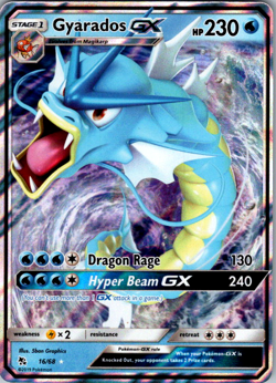 ULTRA RARE Gyarados GX 16/68 Pokemon Sun & Moon Hidden Fates Holo Foil - NM - Image 1