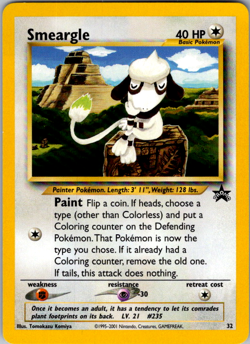Smeargle #32 Black Star Promo WOTC Pokemon Card vintage - Image 1