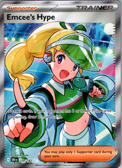Emcee's Hype 220/182 Ultra Rare Pokemon TCG Destined Rivals NM - Image 1