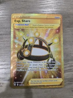 Pokemon Exp. Share 180/163 Battle Styles Secret Rare Gold Holo Low Play - Image 1
