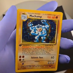 Pokemon Machamp 1st Edition Base Set 008/102 Holo LP - Image 2
