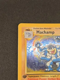 Pokemon Machamp 1st Edition Base Set 008/102 Holo LP - Image 4