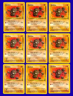 LOT of (16) 1999 Pokemon Fossil Geodude 47/62 - RARE - Mint to Gem Mint - Image 1