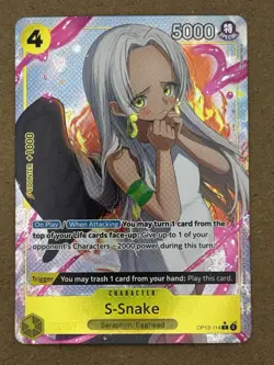 One Piece CCG S-Snake OP13-114 Rare Alt Art Holo English - Image 1