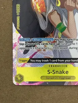 One Piece CCG S-Snake OP13-114 Rare Alt Art Holo English - Image 4