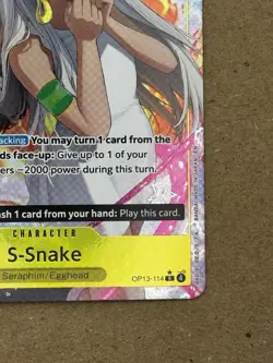 One Piece CCG S-Snake OP13-114 Rare Alt Art Holo English - Image 5