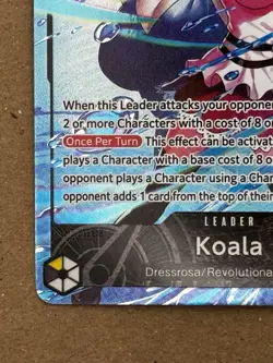 One Piece CCG Koala OP12-081 Leader Alt Art Holo English NM ( Amazing Edges ) - Image 4