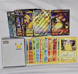 Pokemon Cards TCG Lot of 20 Jumbo Cards & Binder Celebrations - Image 1