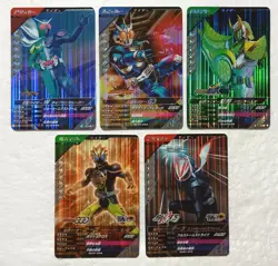 Lot of 5 Japanese Kamen Rider Battle: GANBA LEGENDS Super Rare Card Set - Image 1
