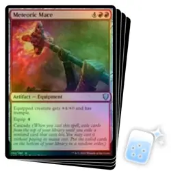 FOIL METEORIC MACE X4 Commander Legends Magic MTG MINT CARD - Image 1