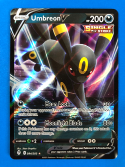 Pokemon TCG Umbreon v 094/203 Evolving Skies Ultra Rare SWSH NM Card - Image 1