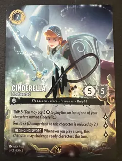 Lorcana Ryan Miller Signed Cards x3 - Rapunzel Cinderella Challenge Promo, Belle - Image 4