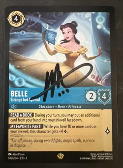 Lorcana Ryan Miller Signed Cards x3 - Rapunzel Cinderella Challenge Promo, Belle - Image 5