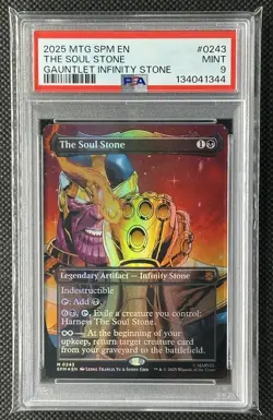 Magic: The Gathering MTG Marvel Spider-Man Soul Stone Borderless Foil 0243 PSA 9 - Image 1