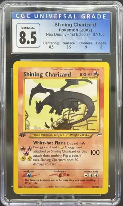 2002 POKEMON NEO DESTINY 1ST EDITION #107 SHINING CHARIZARD NM 8.5 - Image 1