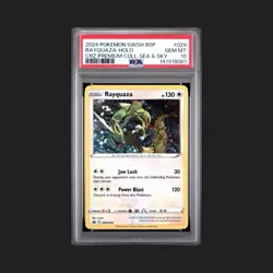 2024 Pokemon Rayquaza SWSH029 Black Star Promo Holo Card Cosmos PSA 10 - Image 1