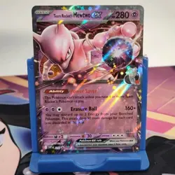Team Rockets Mewtwo ex SVP 216 Holo Black Star Promo Pokemon TCG - Image 1