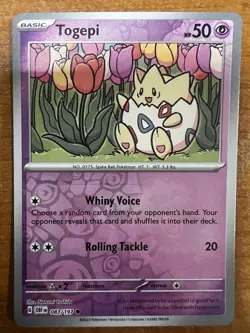 Togepi 083/197 S&V: Obsidian Flames Reverse Holo Common Pokemon TCGNM - Image 1