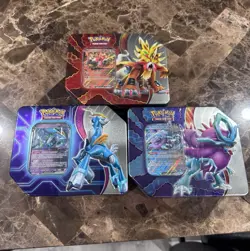 3 Brand New - Pokemon Trading Card Tins - Image 1
