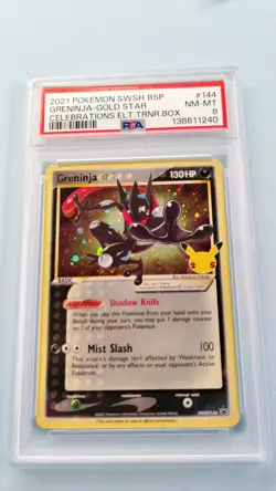 Greninja PSA 8 2021 Pokemon Celebrations Gold Star Black Star Promo SWSH144 - Image 1