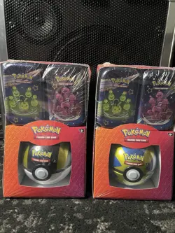 Lot Of 2 Pokemon TCG - Poke Ball + (2) Paldean Fates Mini Tins Pack Sam's Club. - Image 1