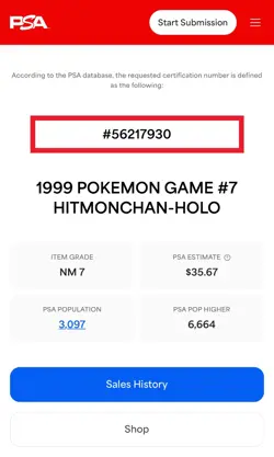 Hitmonchan Holo - PSA 7 - Pokemon 1999 Base Set 7/102 - Image 4