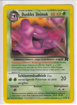 DUNKLES SLEIMOK ( Dark Muk ) Pokemon Team Rocket Uncommon 41/82 MP (GERMAN) - Image 1