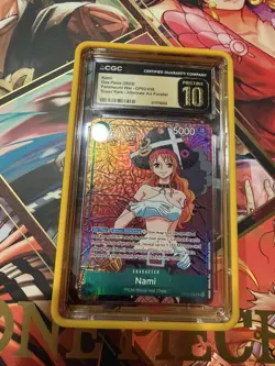 2023 ONE PIECE OP02 PARAMOUNT WAR ALTERNATE ART #036 NAMI PRISTINE 10 - Image 1
