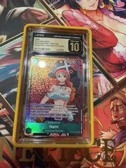 2023 ONE PIECE OP02 PARAMOUNT WAR ALTERNATE ART #036 NAMI PRISTINE 10 - Image 2