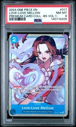 2024 ONE PIECE BEST SELECTION VOL.1- #017 LOVE-LOVE MELLOW PSA 8 (208 - Image 1