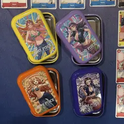 Women of One Piece CCG - 18 NM Cards Mixed Lot Nami, Nico Robin and 4 Asian Tins - Image 2