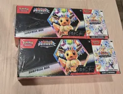 2 Pokemon TCG Prismatic Evolutions Booster Bundle 5 Cards, Surprise Box Included - Image 1