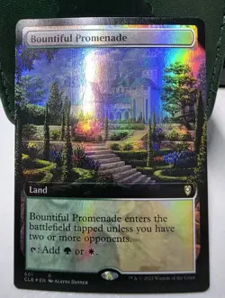 1 x FOIL Bountiful Promenade (Extended Art) Battle for Baldur's Gate MTG - Image 1