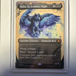 Maha, Its Feathers Night (Borderless) Bloomburrow Regular - Image 1