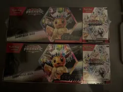 2 Pokemon Prismatic Evolutions Sam’s Club Exclusive Surprise Box+Booster Bundle - Image 1