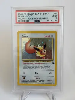 PSA 9 Mint - EEVEE HOLO - Pokemon League TCG: 2000 WotC Black Star Promo #11 - Image 1