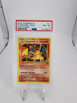 2016 POKEMON XY EVOLUTIONS #11 CHARIZARD-HOLO PSA 8 - Image 1