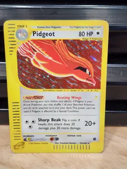 Pidgeot 23/165 Expedition Holo Rare 2002 Pokemon E-Reader LP Light Play WOTC - Image 1