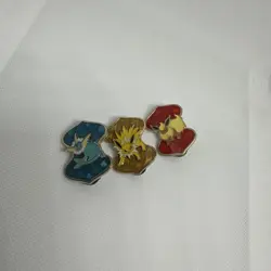 Pokemon Official Collectible Pin Lot Of 3 Jolteon Vaporeon Flareon - Image 1