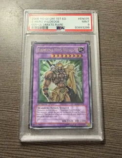 2005 YU-GI-OH! ELEMENTAL ENERGY 1ST Edition #EN035 ELEMENTAL HERO WILDEDGE PSA 9 - Image 1