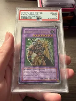 2005 YU-GI-OH! ELEMENTAL ENERGY 1ST Edition #EN035 ELEMENTAL HERO WILDEDGE PSA 9 - Image 2