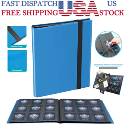 396 Card Pocket Binder with Elastic 9 Pocket Trading Cards Album Folder⭐ Blue - Image 1