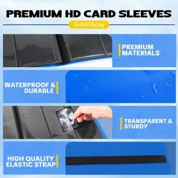 396 Card Pocket Binder with Elastic 9 Pocket Trading Cards Album Folder⭐ Blue - Image 3