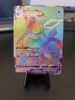 Glaceon VMAX (Secret) 208/203 SWSH07: Evolving Skies Custom Holo Fan Art Card - Image 1