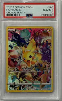 2023 Pokemon Crown Zenith Holo Full Art Secret Rare Card PSA 10 Gem Mint #160 - Image 1