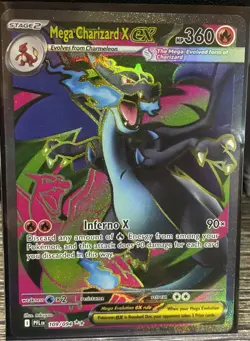 ⚡Mega Charizard X ex⚡109/094 Phantasmal Flames Holo Pokemon Full Art - Image 1