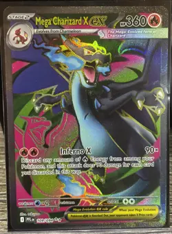 ⚡Mega Charizard X ex⚡109/094 Phantasmal Flames Holo Pokemon Full Art - Image 2